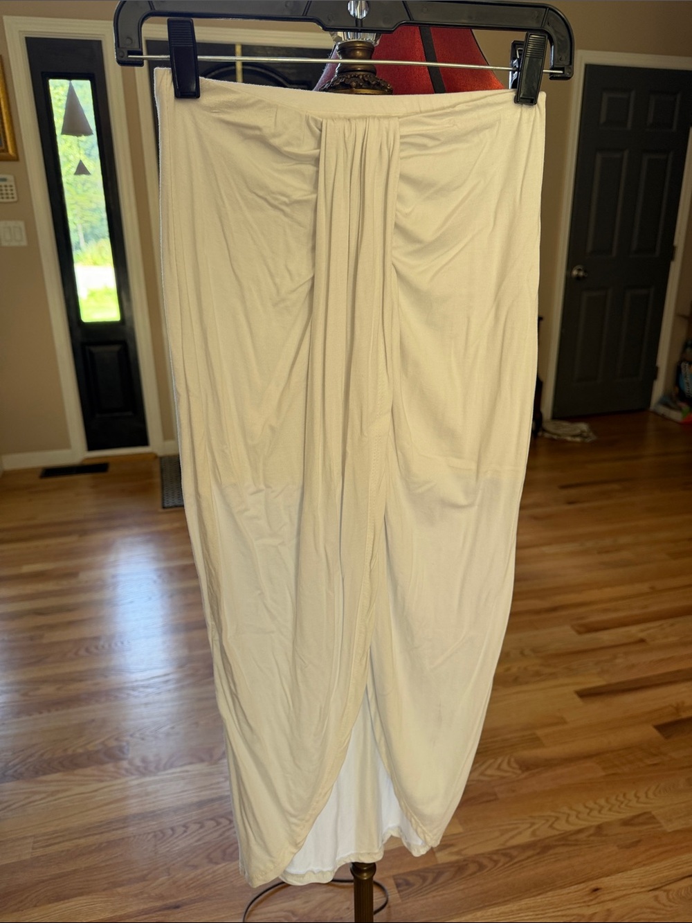 Women's Cream Tulip-Front Maxi Skirt